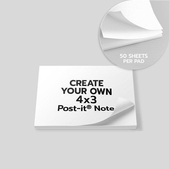 Custom 4x6 Post it Note Pad  50-sheet pads - Sticky Flyer Advertising