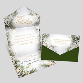 Rustic Greenery Seal and Send Holiday Card