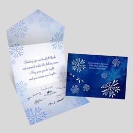 Blue Snowflake Seal and Send Christmas Card