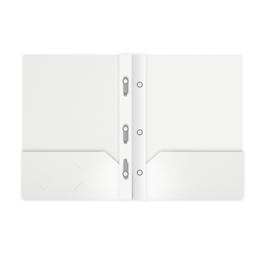 Polypropylene White 3 Prong Folder by 123Print