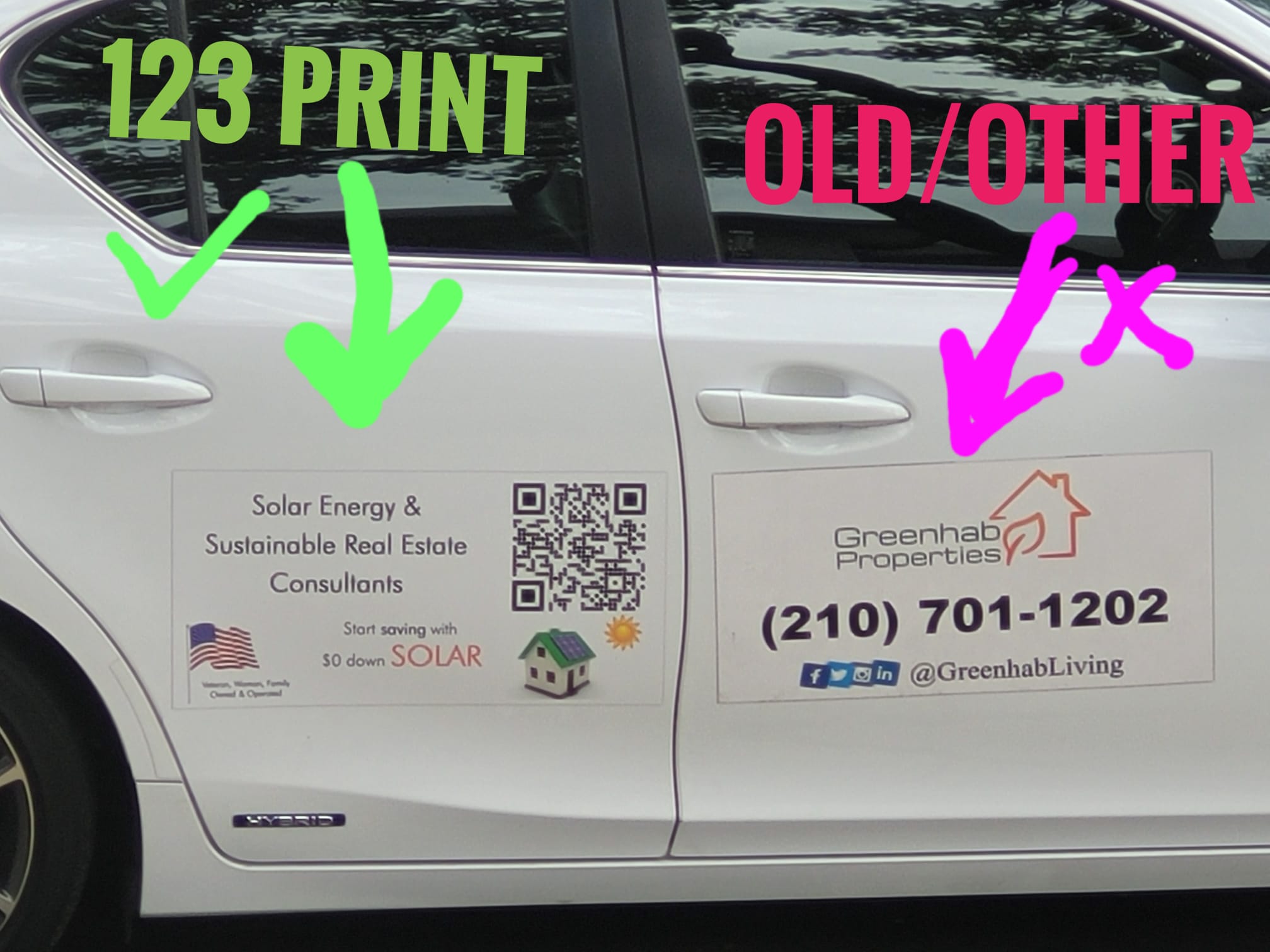 Custom Car Magnet by 123Print
